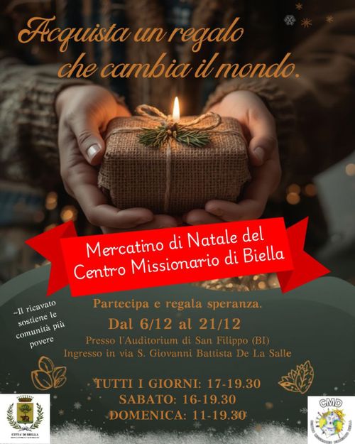 Mercatino di Natale del Centro Missionario