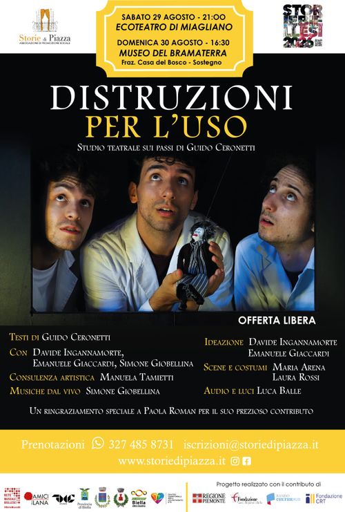 Distruzioni per l'uso - Spettacolo studio su Guido Ceronetti 