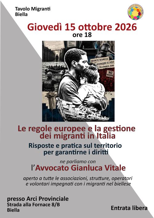 CONFERENZA - Le regole europee e la gestione dei migranti in Italia