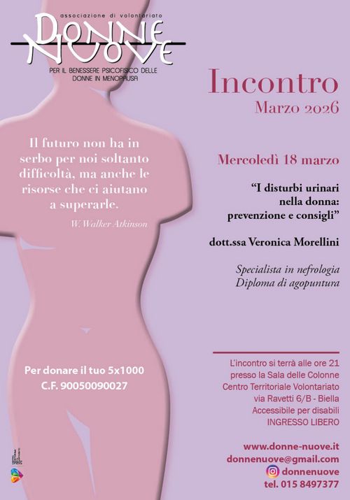 Incontro donne nuove con dott.ssa Veronica Morellini