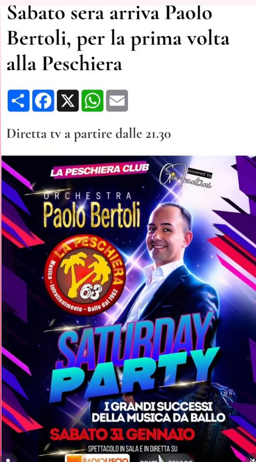 Orchestra Paolo Bertoli alla Peschiera