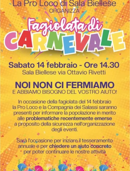 Noi non ci fermiamo e abbiamo bisogno del vostro aiuto