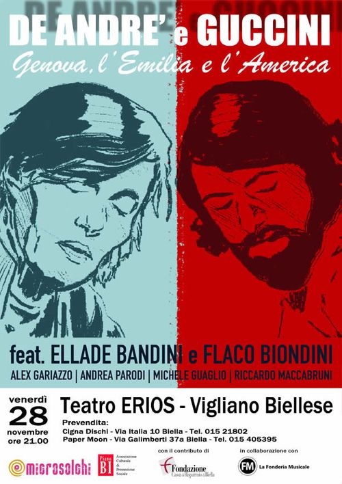 De Andrè e Guccini - Ellade Bandini e Flaco Biondini LIVE