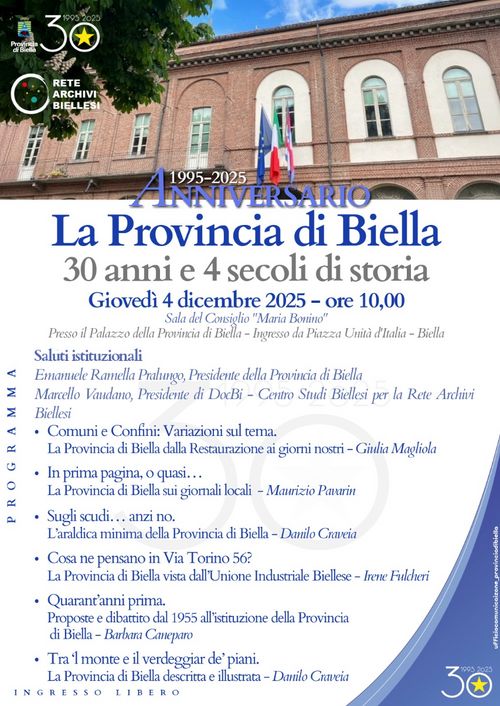 La provincia di Biella: 30 anni e 4 secoli di storia