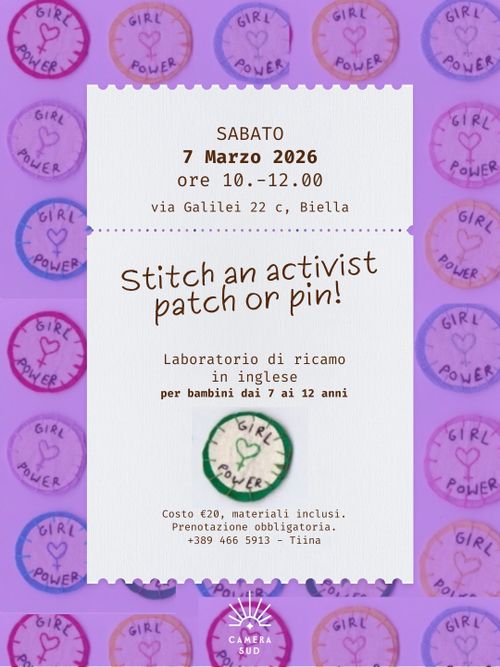 Stitch an activist patch on pin! 