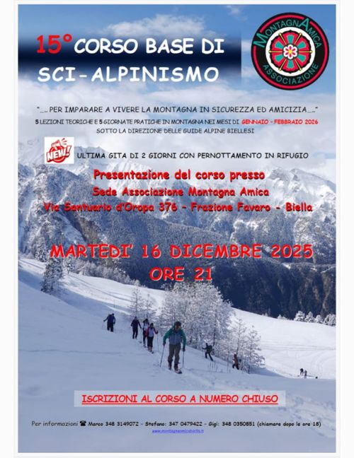 Corso base sci alpinismo