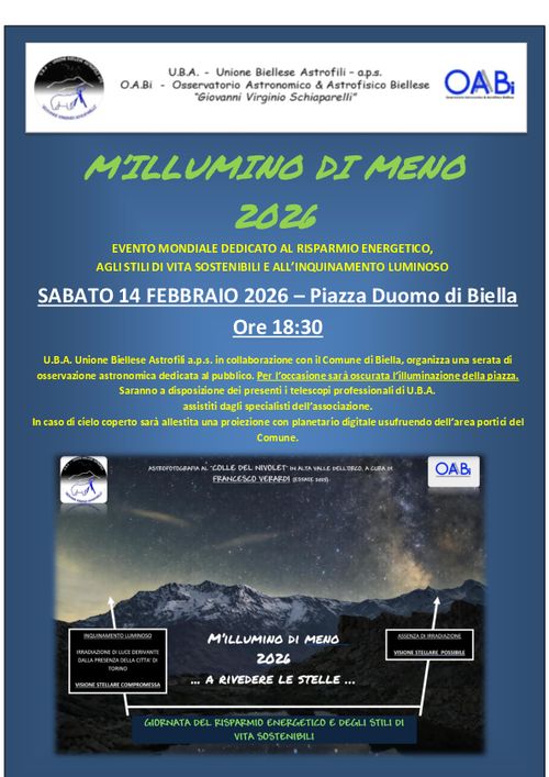 M'illumino di meno 2026
