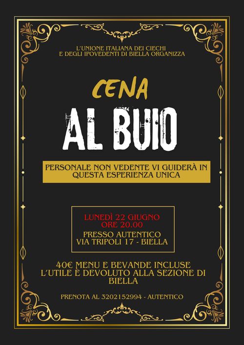 CENA AL BUIO