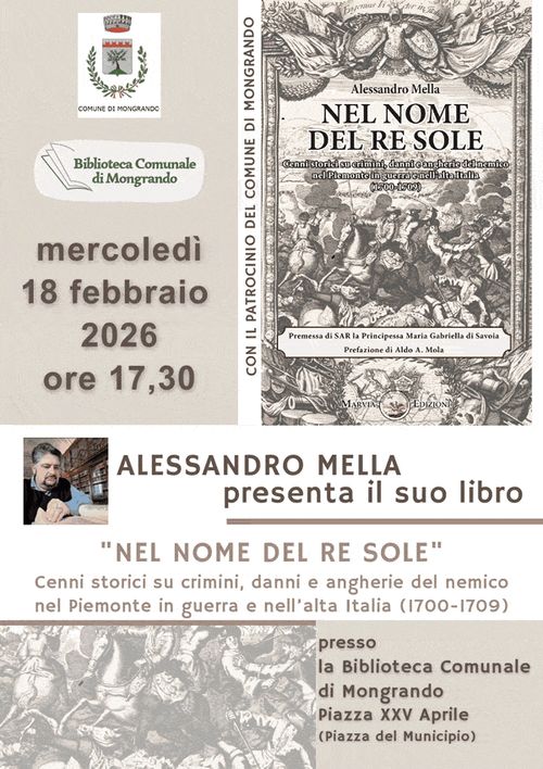 Alessandro Mella presenta il suo libro "Nel nome del Re sole"
