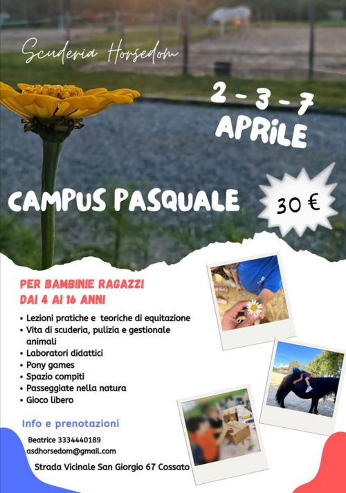 Campus di Pasqua 🐴🐰🐥