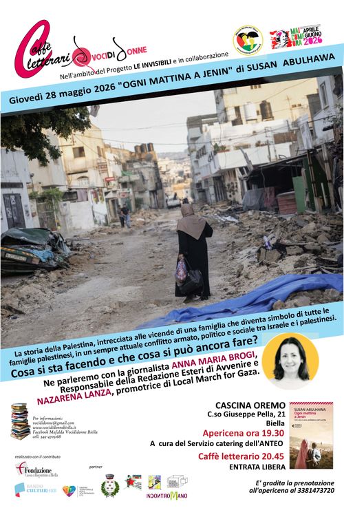 CAFFE' LETTERARIO "Ogni mattina a Jenin" di Susan Abulhawa