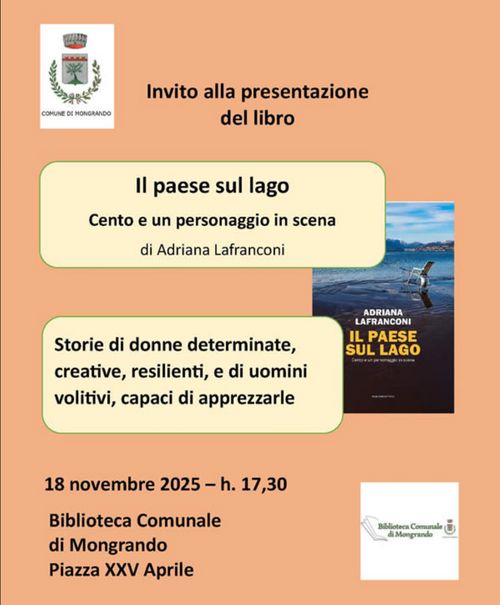 Presentazione del Libro "Il paese sul lago" di Adrianna Lafracconi