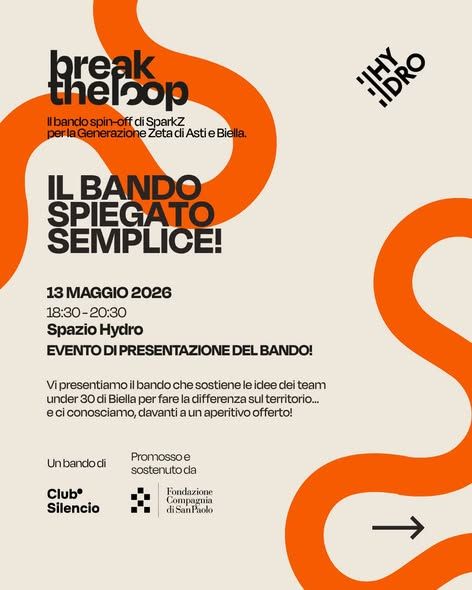 Break the Loop arriva a Biella: Evento di presentazione del bando
