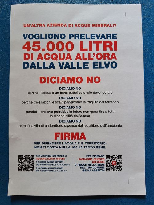 Vogliono prelevare acqua dalla Valle Elvo