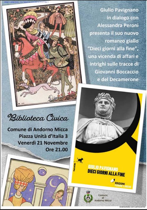 Presentazione con Giulio Pavignano del suo romanzo "Dieci Giorni alla fine"