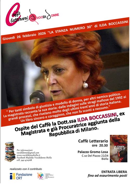 Caffè letterario "La stanza numero 30. Cronache di una vita" di e con Ilda Boccassini
