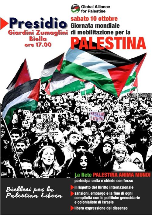 GIORNATA MONDIALE DI MOBILITAZIONE PER LA PALESTINA 