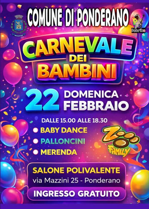 Carnevale dei bambini a Ponderano