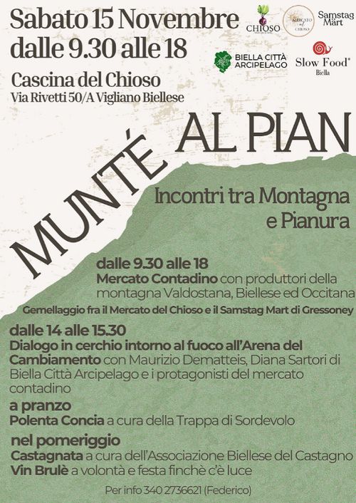 Muntè al Pian, incontri tra montagna e pianura