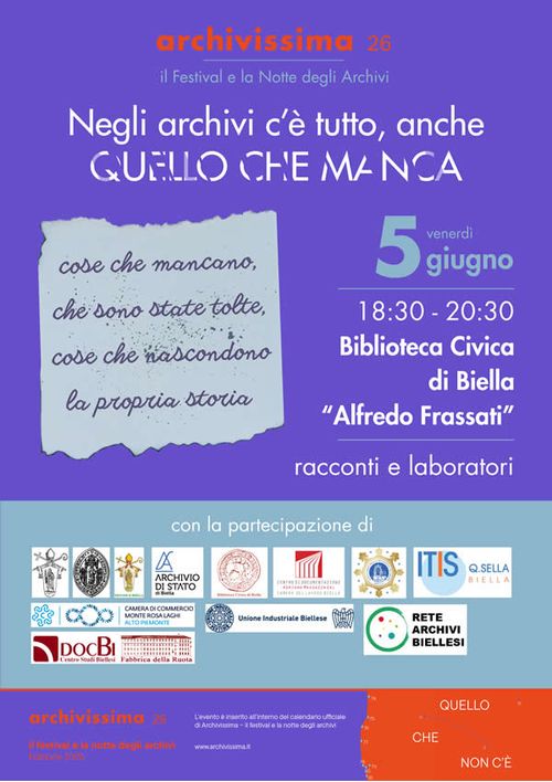 Quello che manca - il Festival e la Notte degli Archivi